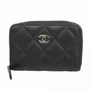 CHANEL Black Caviar Leather Wallet